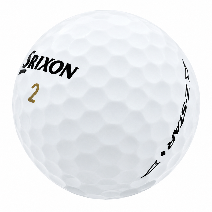 Srixon Z-Star golf ball in white, showing the logo and number