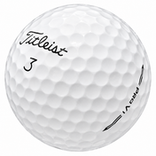 Titleist Pro V1 golf ball in white, showing the logo and number