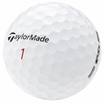 TaylorMade TP5x golf ball in white, showing the logo and number