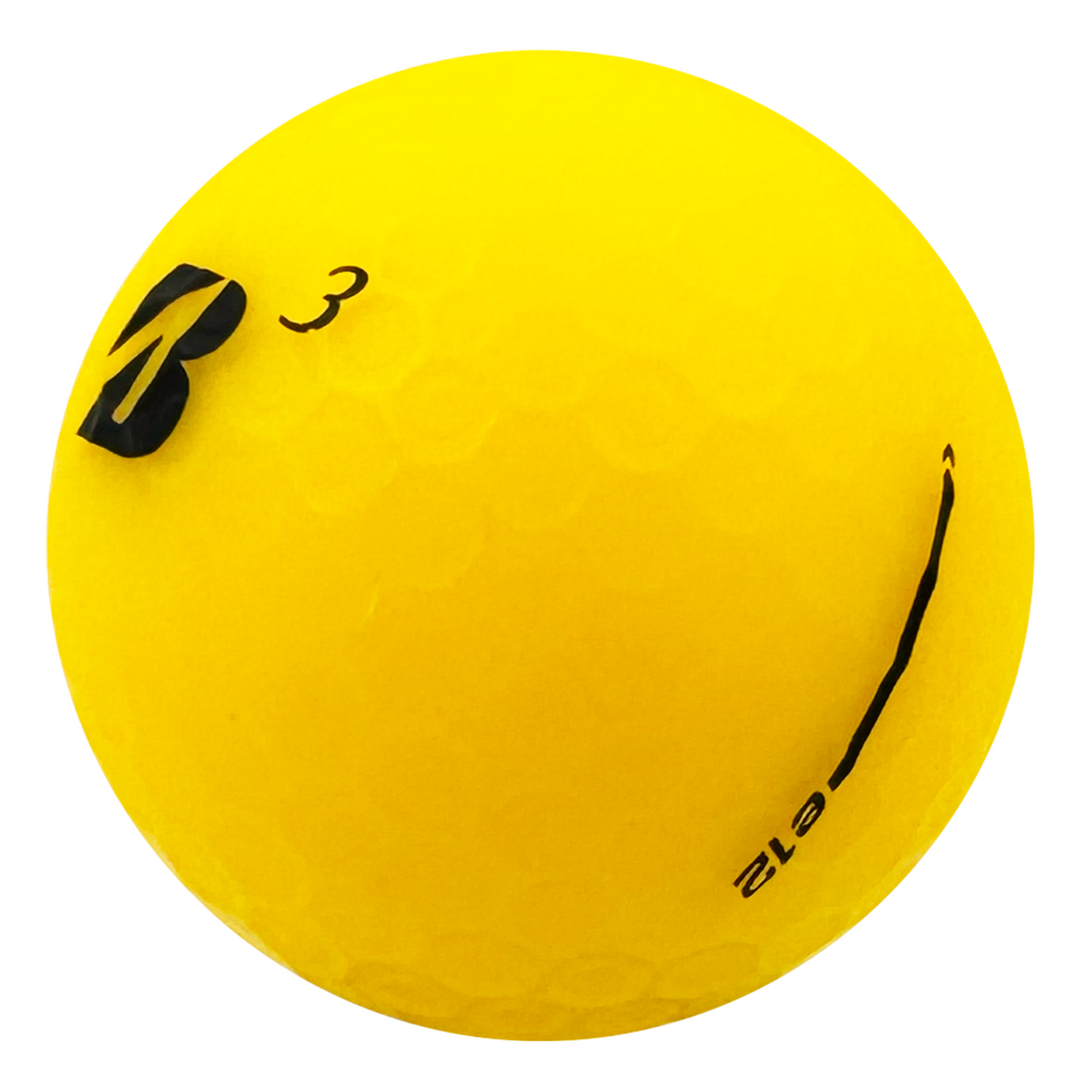 Bridgestone e12 matte golf ball in yellow