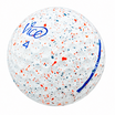 Vice Pro Drip golf ball in white with orange and blue paint splatter