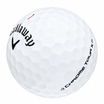 Callaway Chrome Tour X golf ball in white, showing the logo and number