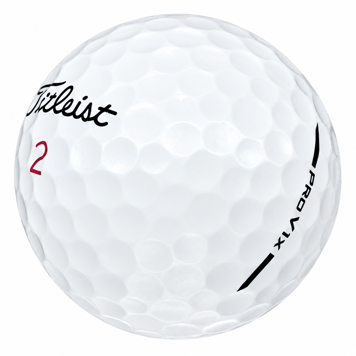 Titleist Pro V1x golf ball in white, showing the logo and number