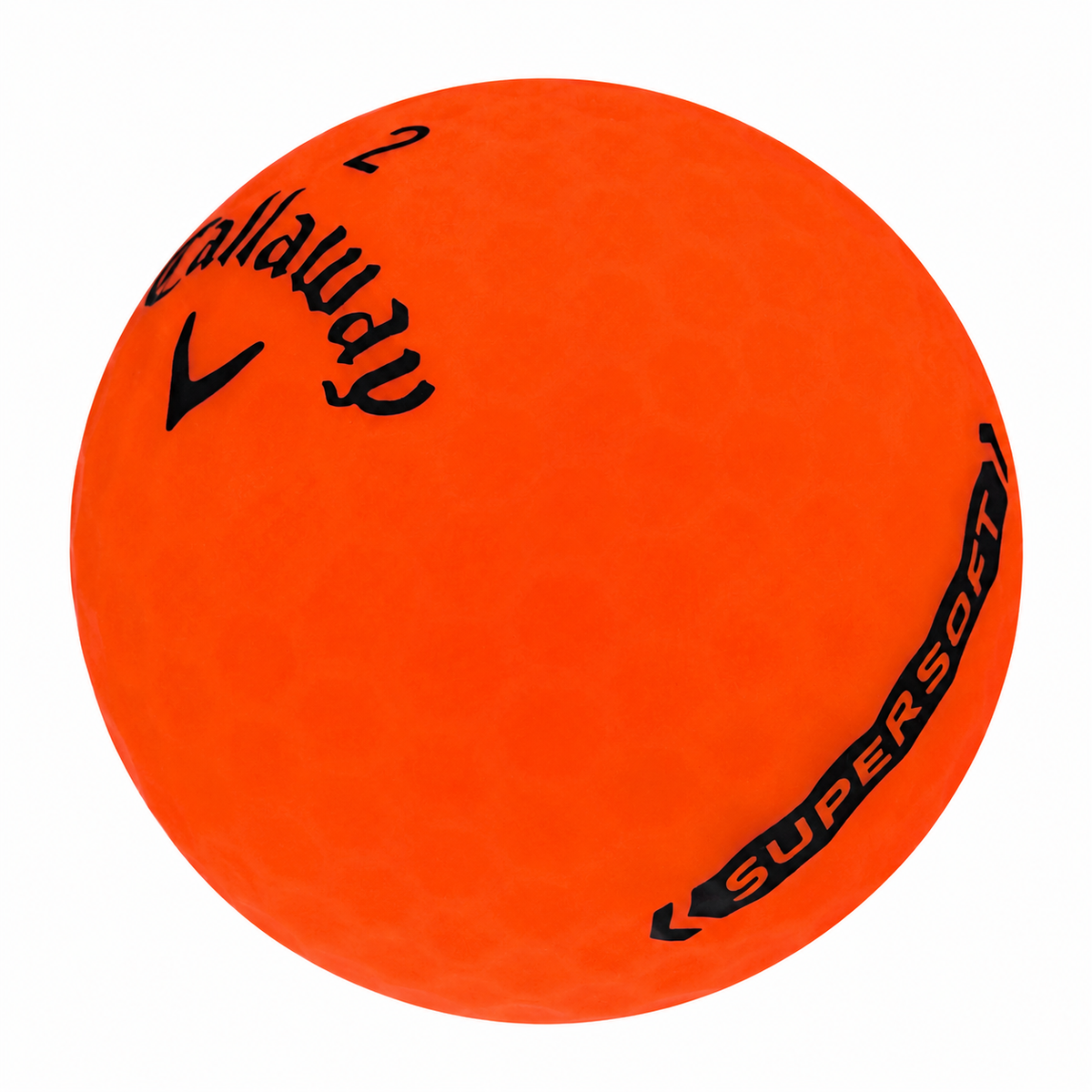 Callaway Supersoft matte golf ball in orange, part of the Callaway Assorted Matte Color mix