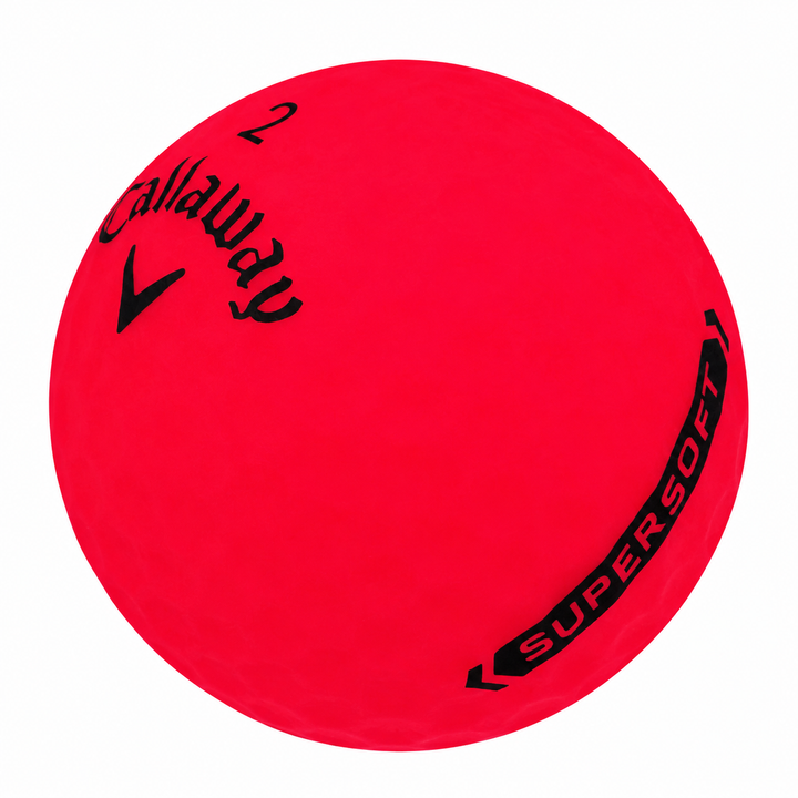 Callaway Supersoft matte golf ball in red, part of the Callaway Assorted Matte Color mix