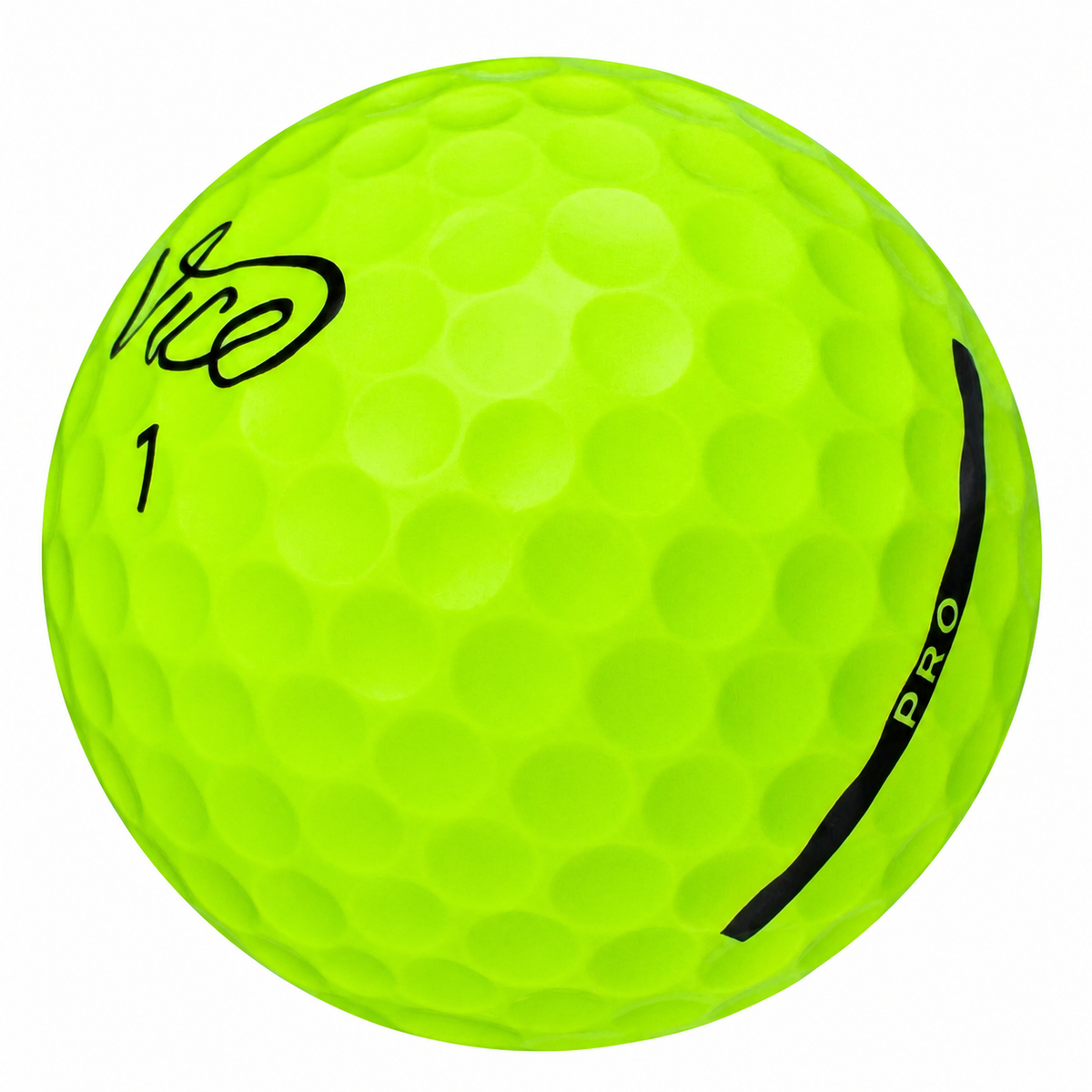 Vice Pro golf ball in matte lime green