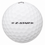 Srixon Z-Star golf ball in white, showing the side stamp and alignment line