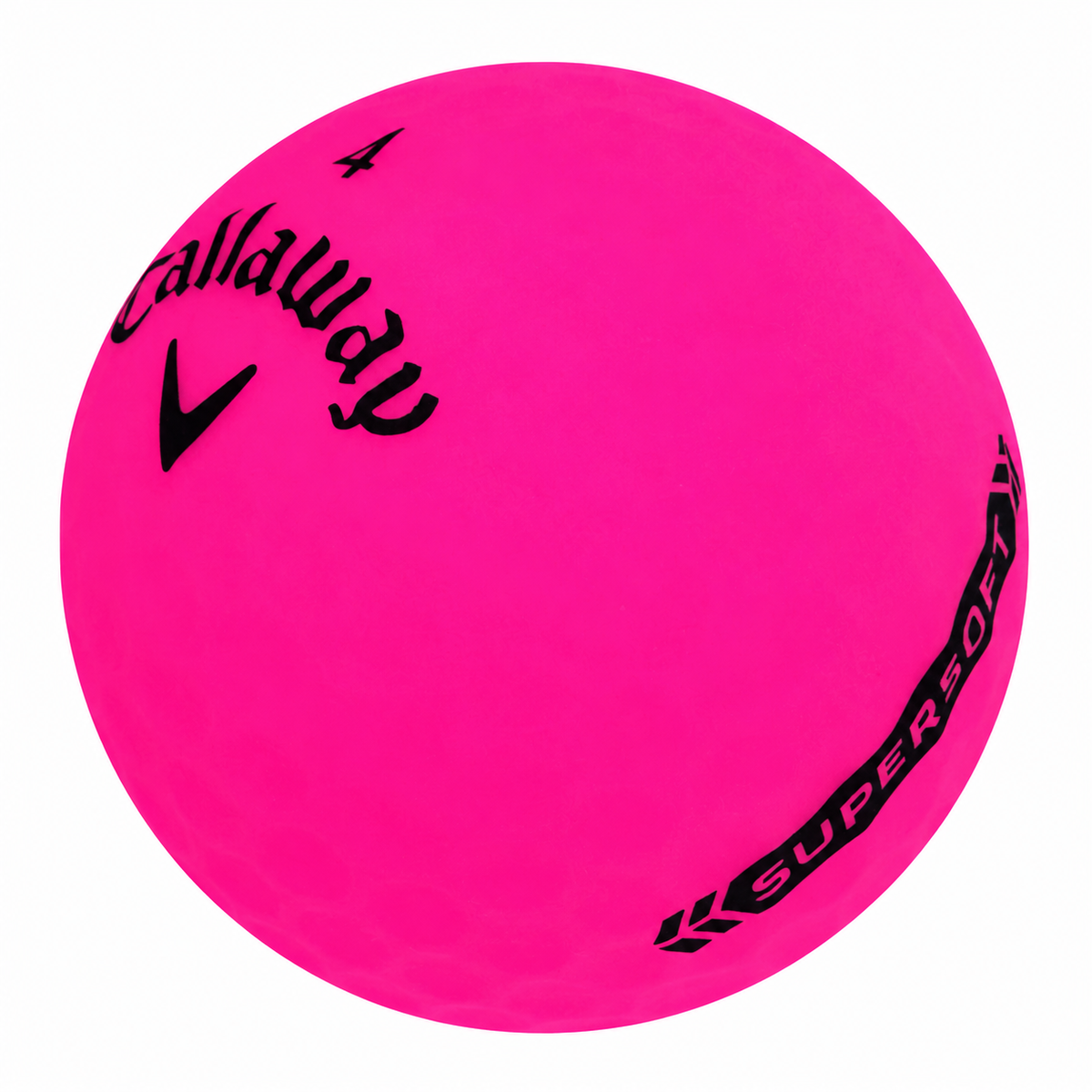 Callaway Supersoft matte golf ball in pink, part of the Callaway Assorted Matte Color mix