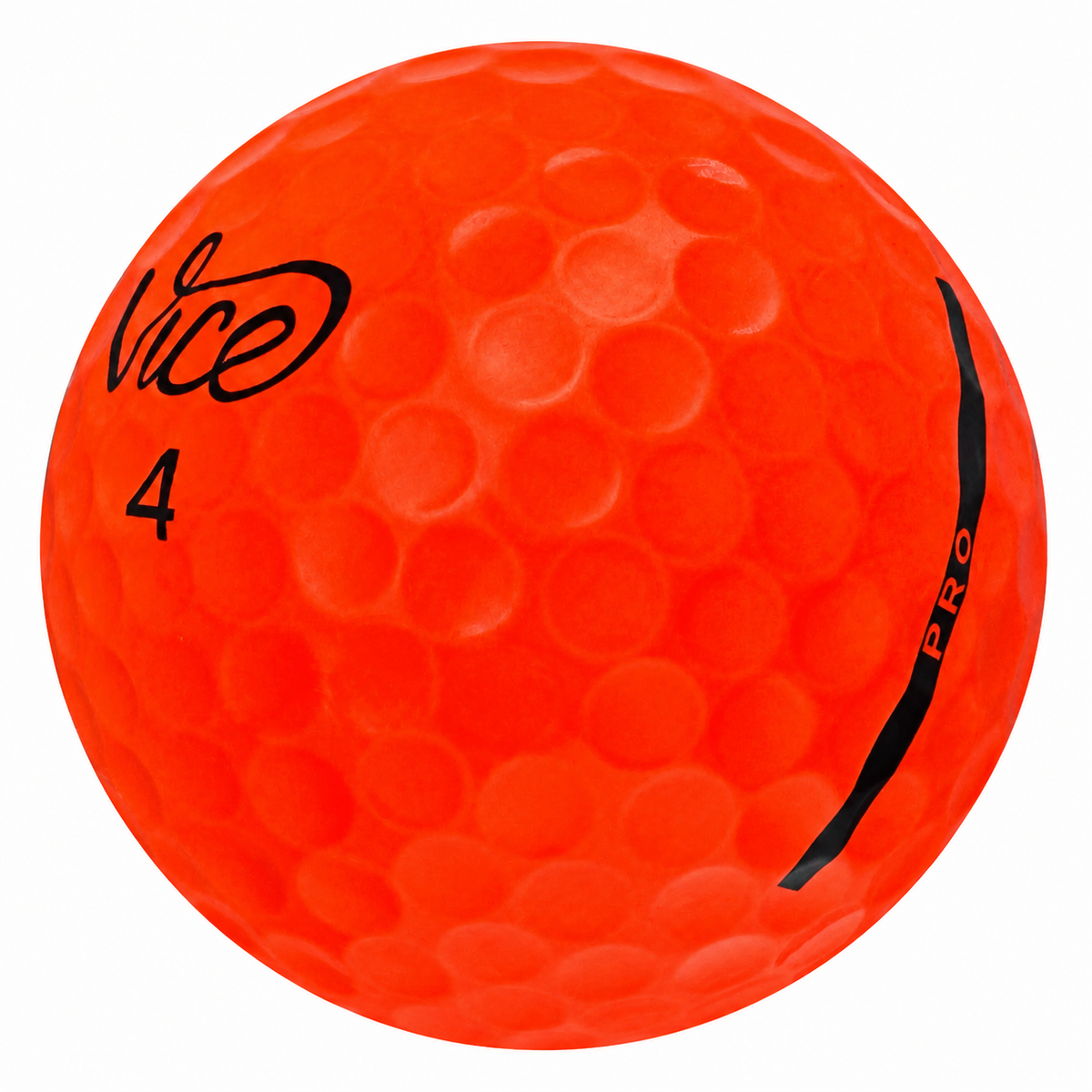 Vice Pro golf ball in matte orange-red