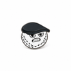 Peaky ball marker with the MGB mascot, a scowling golf ball in a flat cap