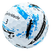 TaylorMade SpeedSoft Ink golf ball in white with a blue ink splatter design