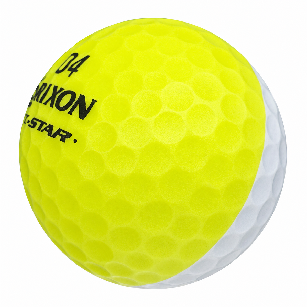 Srixon Z-Star Divide golf ball, half yellow and half white