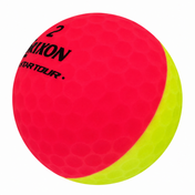 Srixon Q-Star Tour Divide golf ball, half red and half yellow