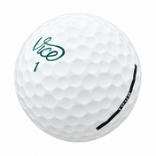 Vice Tour golf ball in white, showing the logo and number