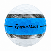 TaylorMade Tour Response Stripe golf ball with a bright blue stripe