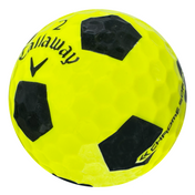 Callaway Chrome Soft Truvis golf ball in yellow with black panels