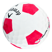 Callaway Chrome Soft Truvis golf ball in white with pink panels