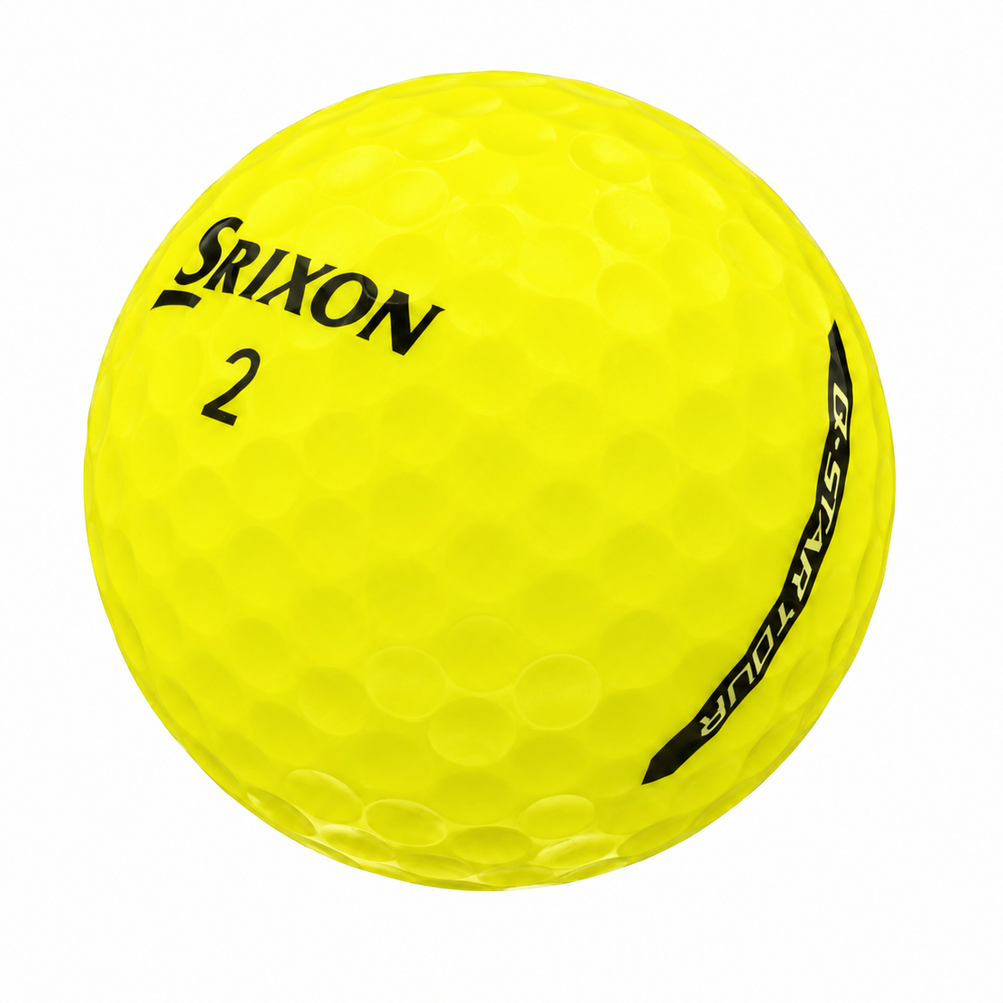 Srixon Q-Star Tour golf ball in yellow, showing the logo and number