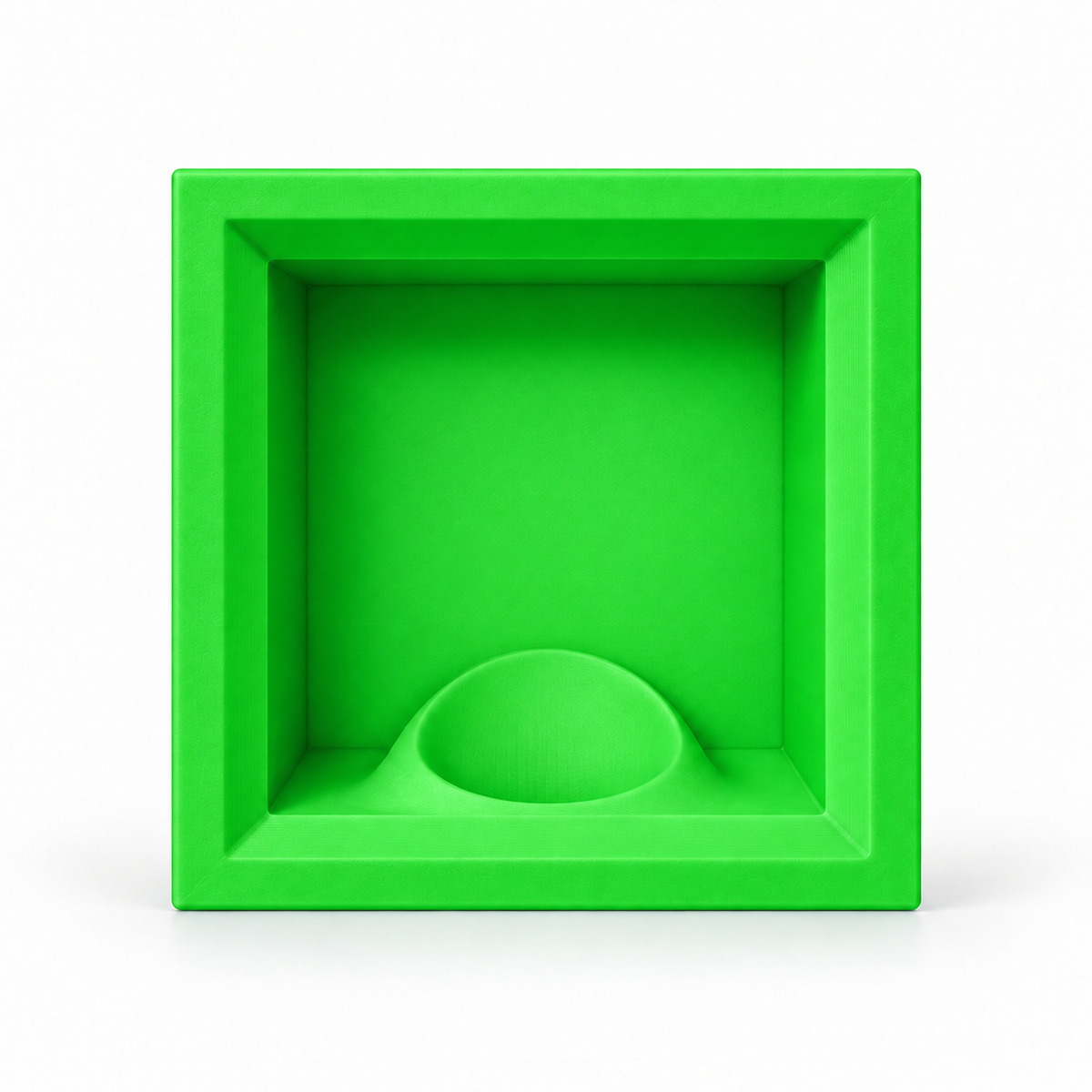 Single ball display case in kelly green