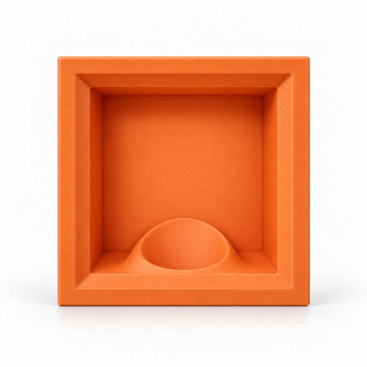 Single ball display case in orange