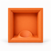 Single ball display case in orange