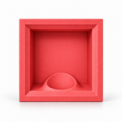 Single ball display case in red