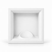 Single ball display case in white