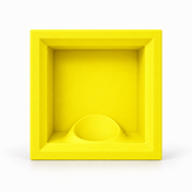 Single ball display case in yellow
