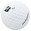 Bridgestone e12 golf ball in white, showing the logo and number