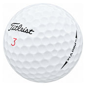 Titleist Pro V1x Left Dash golf ball in white, showing the logo and red number