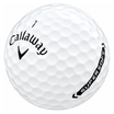 Callaway Supersoft golf ball in white, showing the logo and number