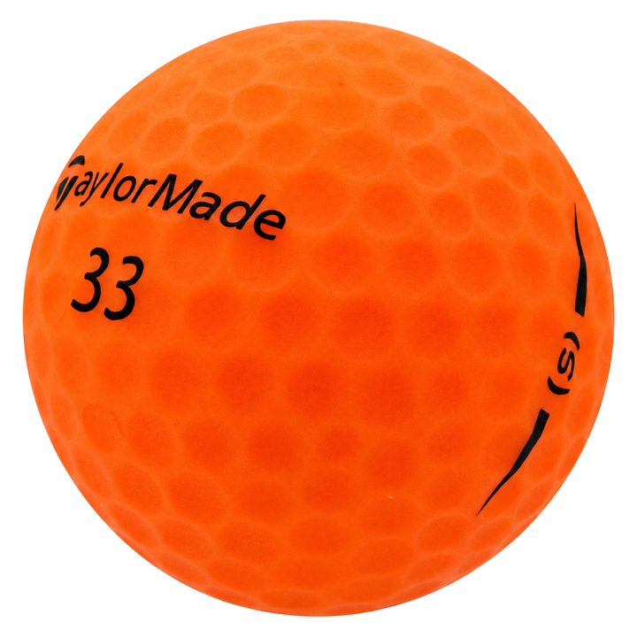 TaylorMade matte golf ball in orange