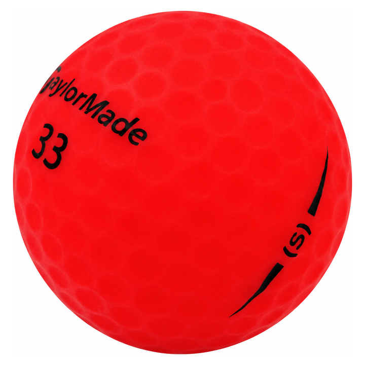 TaylorMade matte golf ball in red