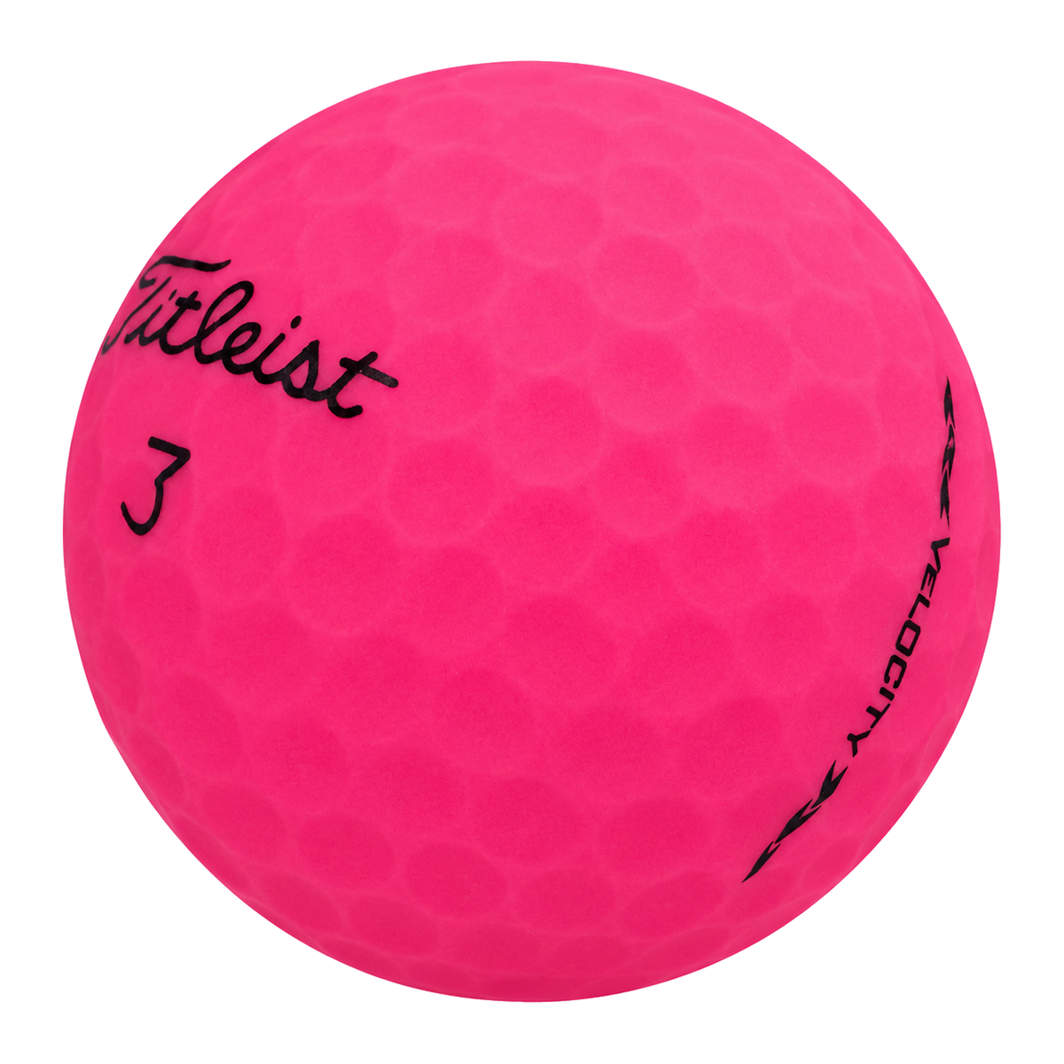 Titleist Velocity matte golf ball in pink