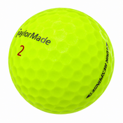 TaylorMade Tour Response golf ball in yellow, showing the logo and number